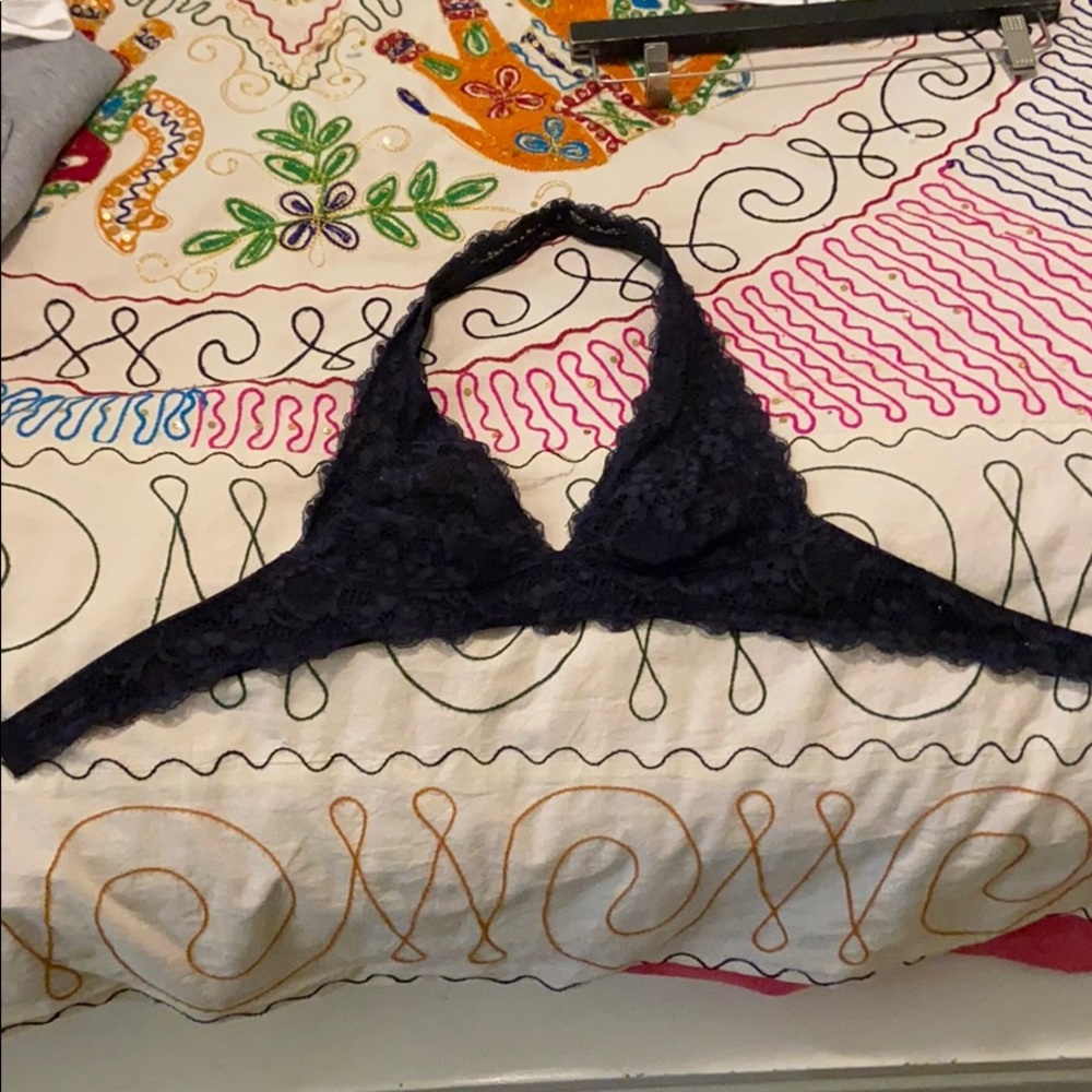Galloon Lace Halter Bra